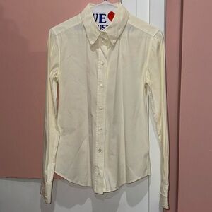 PRADA made in Italy ivory botton down slim shirt size S